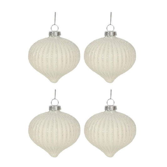 Blanc Boxed Set Of 4 Baubles
