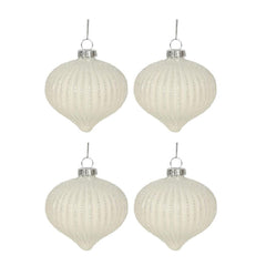Blanc Boxed Set Of 4 Baubles