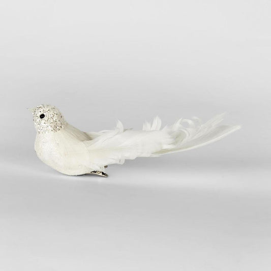 Flutter Clip On Bird White (Set Of 6)