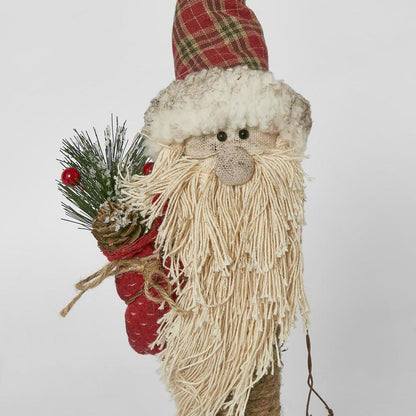 Santa With Pine Bouquet