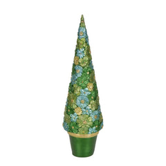 Evergreen Potted Cone Tree Green