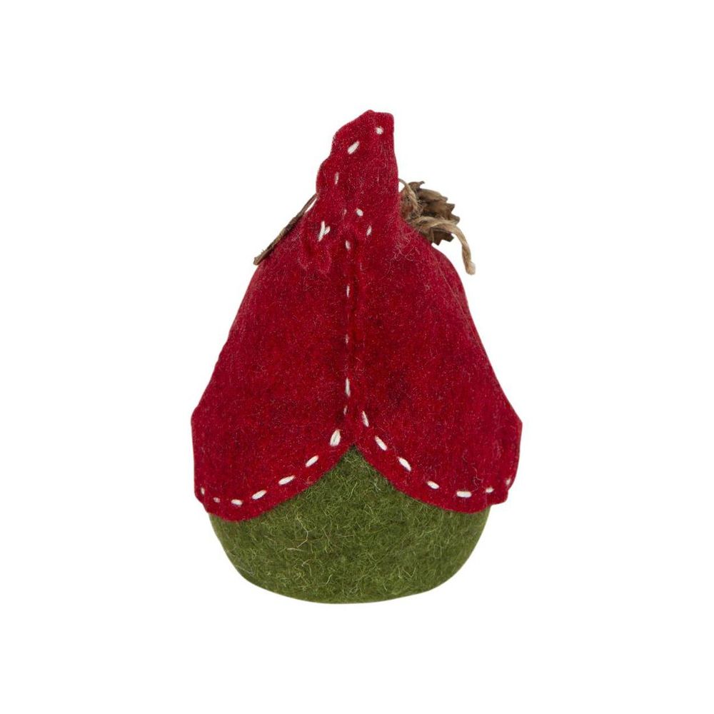 Gek Felt Gnome Olive Green & Red