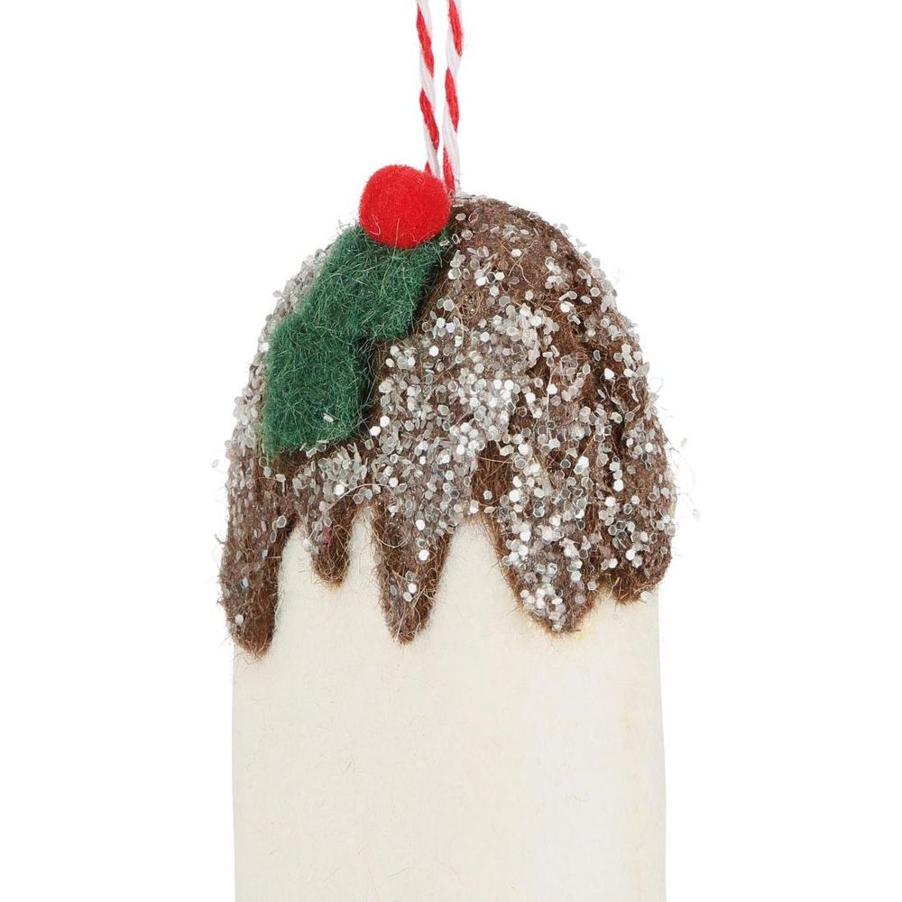 Mervelle Felt Ice Cream Hanging Tree Ornament Brown