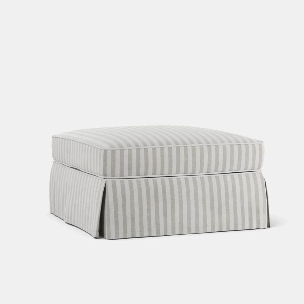 Noosa Hamptons Ottoman Natural Stripe