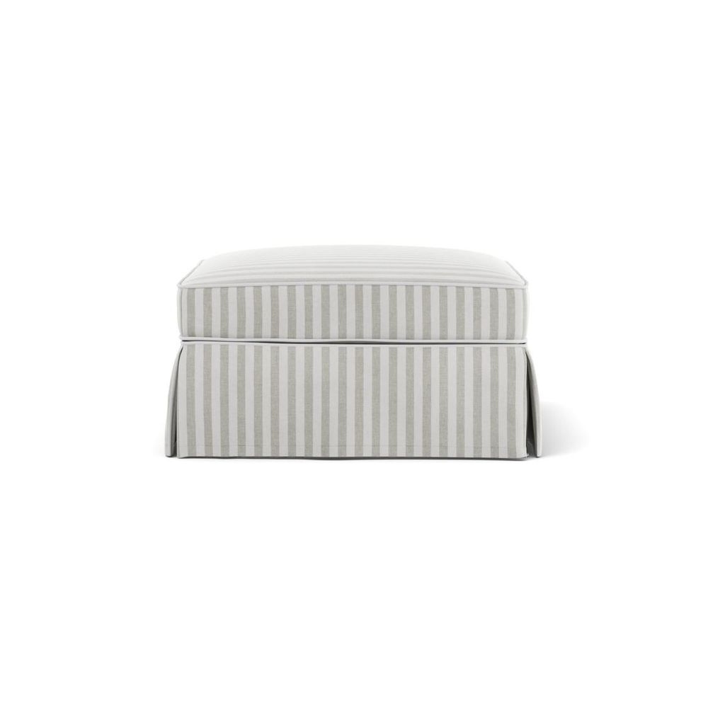 Noosa Hamptons Ottoman Natural Stripe