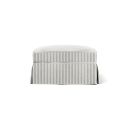 Noosa Hamptons Ottoman Natural Stripe