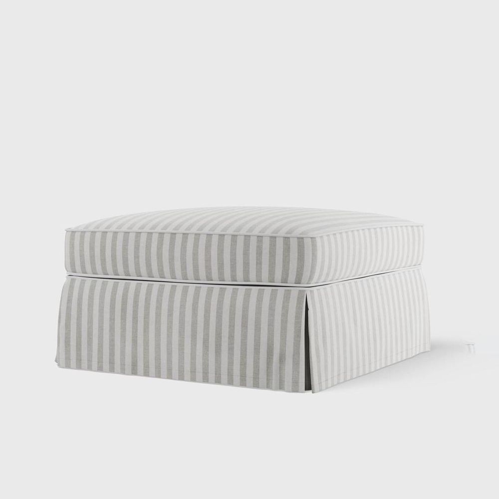 Noosa Hamptons Ottoman Natural Stripe