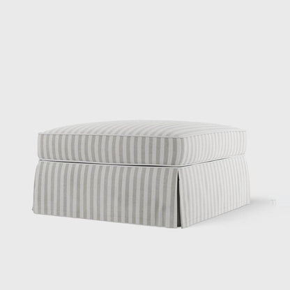 Noosa Hamptons Ottoman Natural Stripe