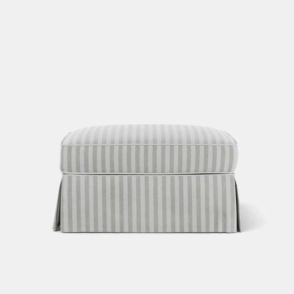 Noosa Hamptons Ottoman Natural Stripe