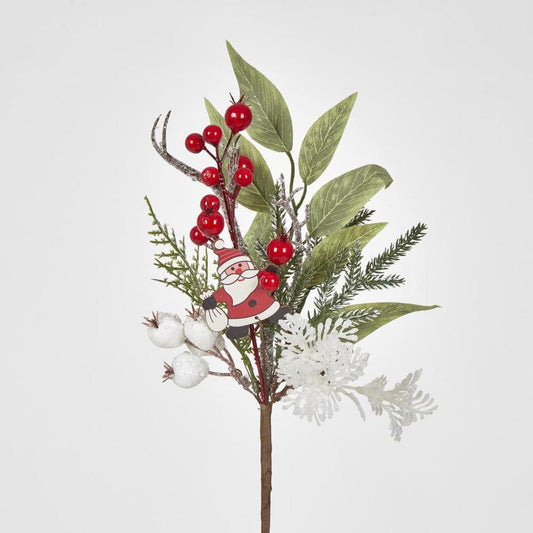 Red Berry Christmas Pick 35Cm