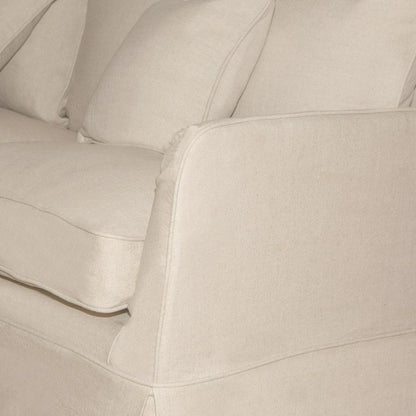 Noosa Hamptons 3 Seat Sofa Beige Linen Blend