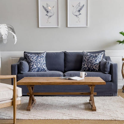 Clovelly Hamptons 3 Seat Sofa Navy