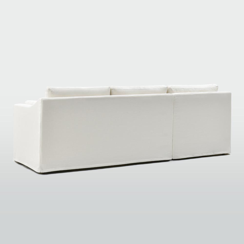Clovelly 3 Seater Left Chaise Sofa Ivory