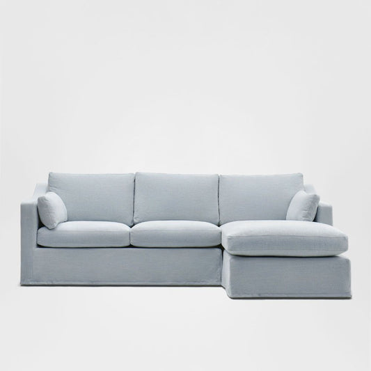 Clovelly 3 Seater Right Chaise Sofa Beach