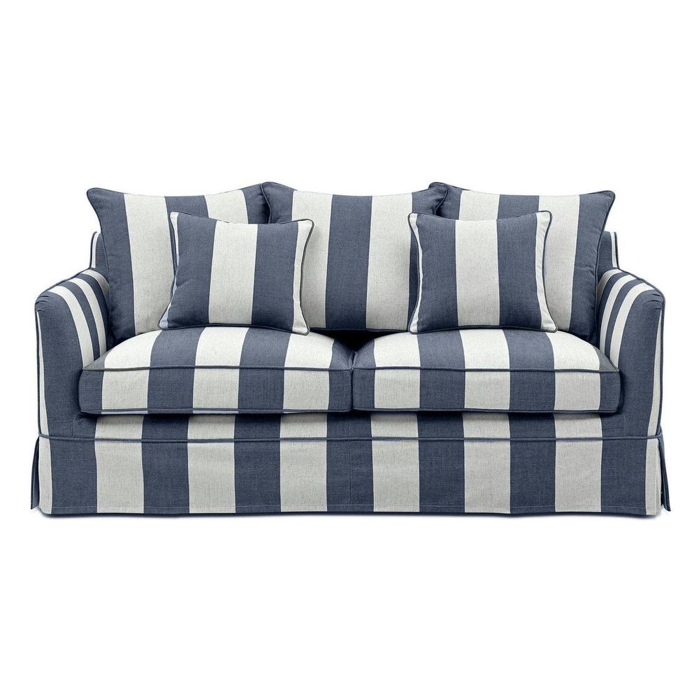 Noosa Hamptons 2 Seat Sofa Denim/Cream