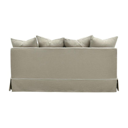 Noosa Hamptons 2.5 Seat Sofa Natural W/White Piping