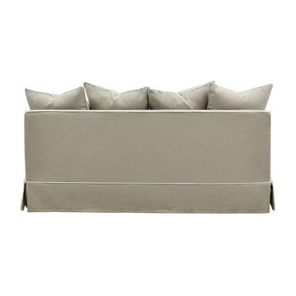 Noosa Hamptons 2.5 Seat Sofa Bed Natural W/White Piping