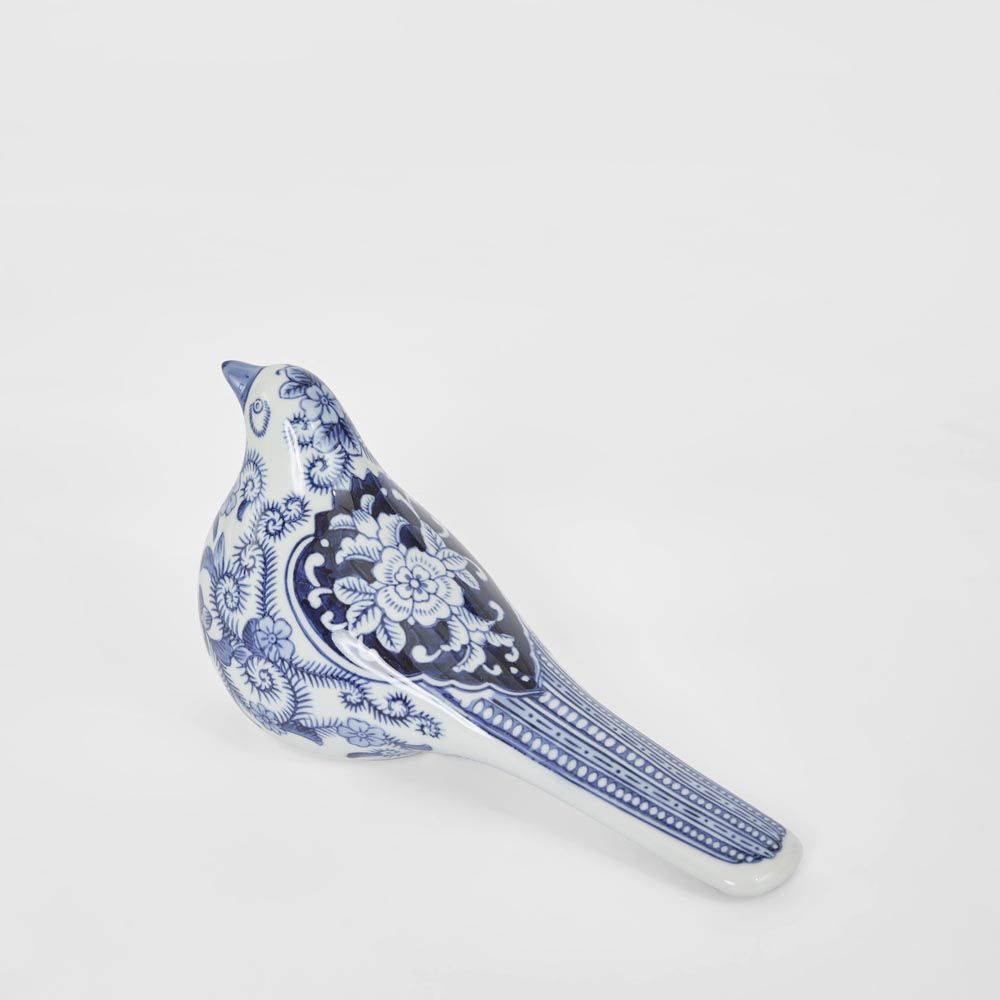 Dynasty Bird Dark Blue & White