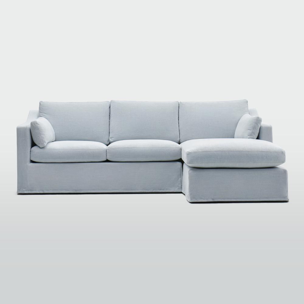 Clovelly 3 Seater Right Chaise Sofa Beach Covers Only