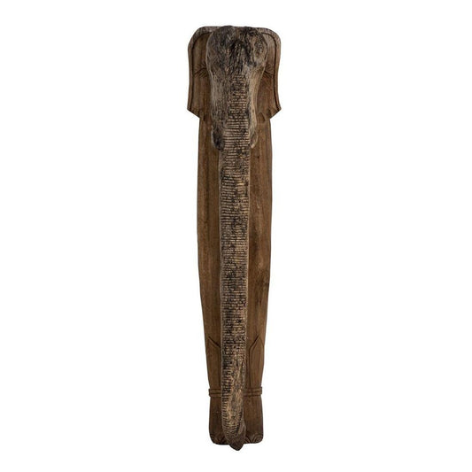 Wooden Elephant Head Wall Hanging Large Brown Assorted