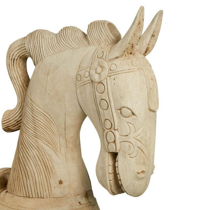 Wood Horse On Stand Large
