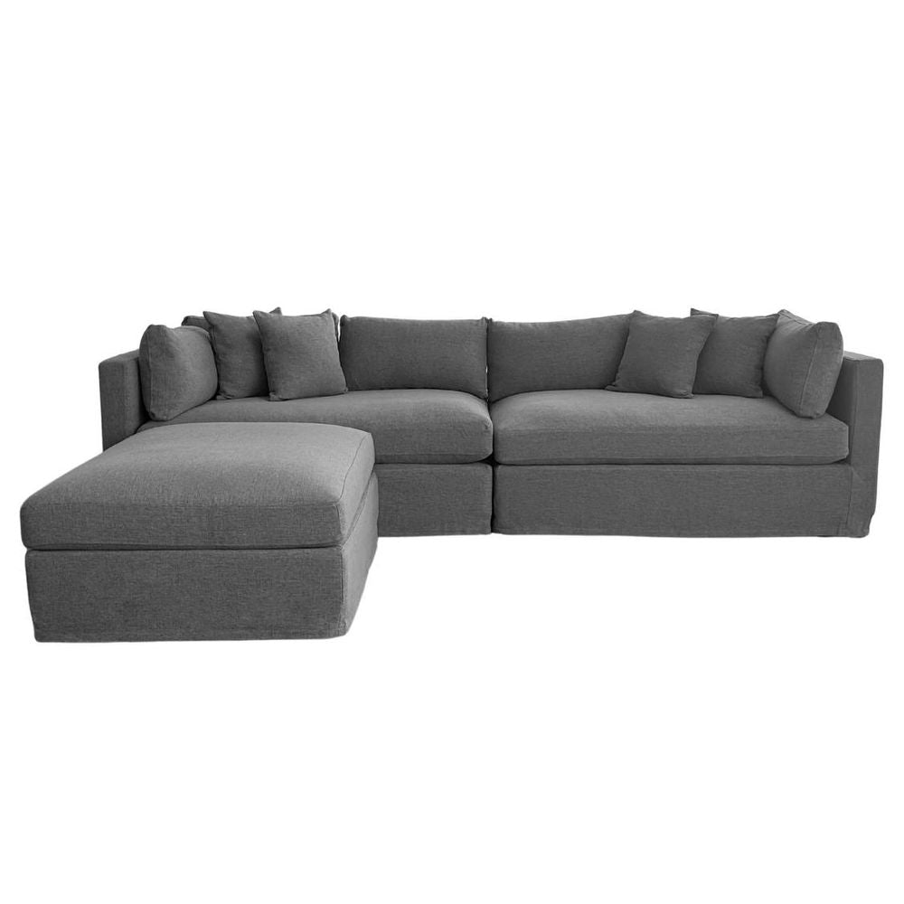 Marbella Modular 4 Seater Reversible Ottoman Chaise Sofa Storm
