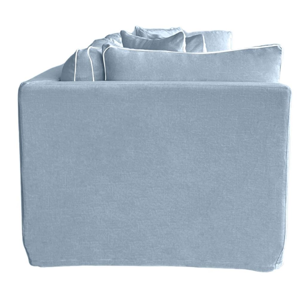 Marbella 4 Seat Sofa Beach W/White Piping