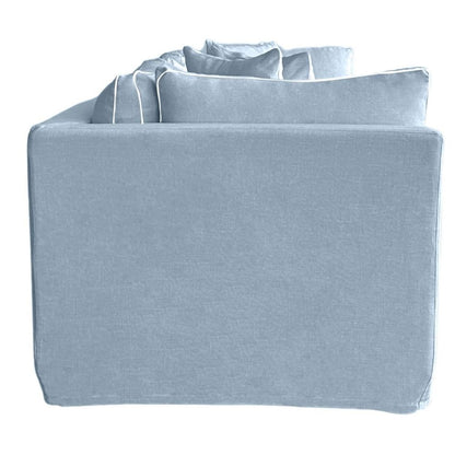 Marbella 4 Seat Sofa Beach W/White Piping