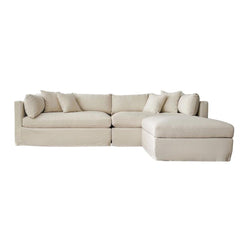 Marbella Modular 4 Seater Sofa Reversible Ottoman Chaise Ivory