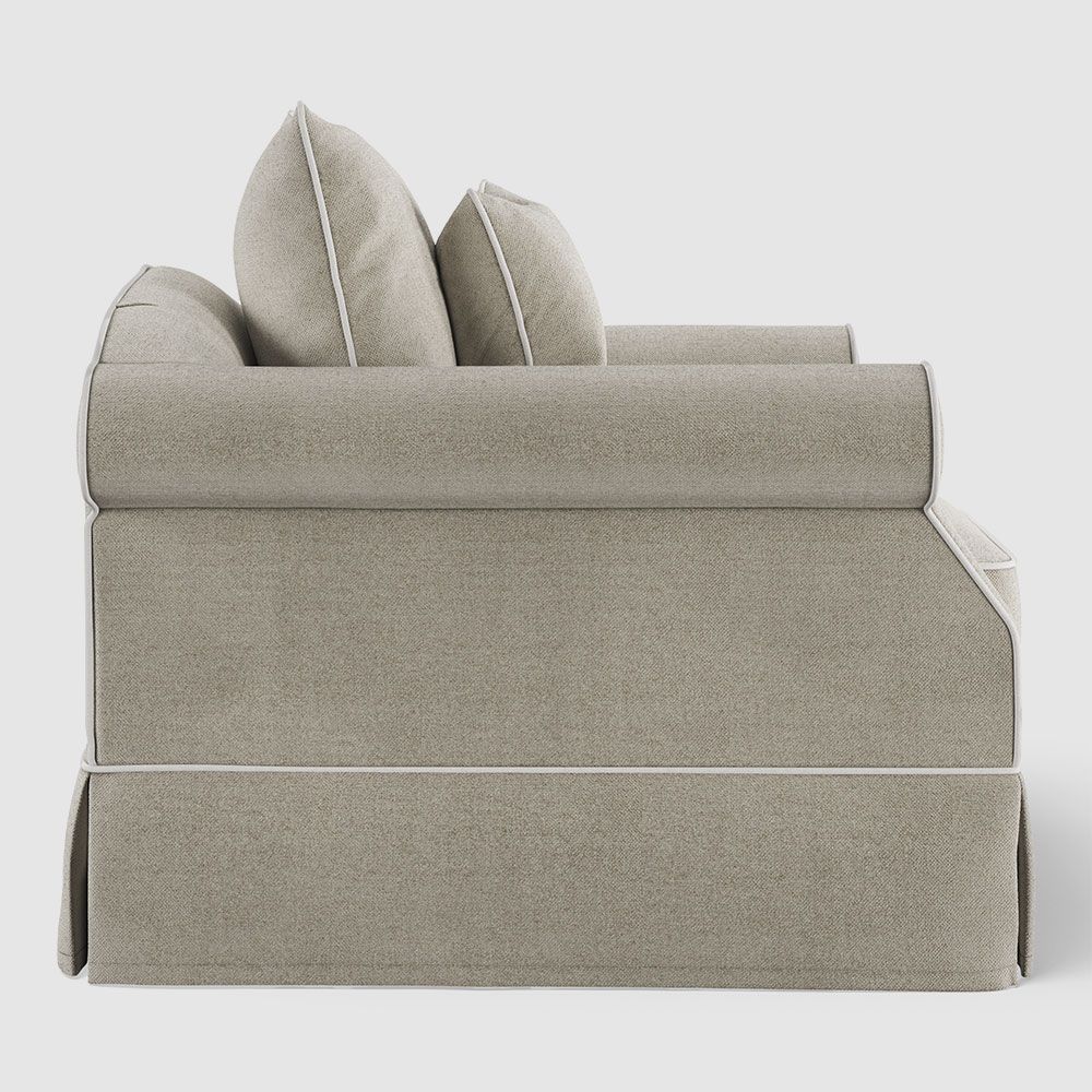 Avalon Hamptons Armchair Natural W/White Piping