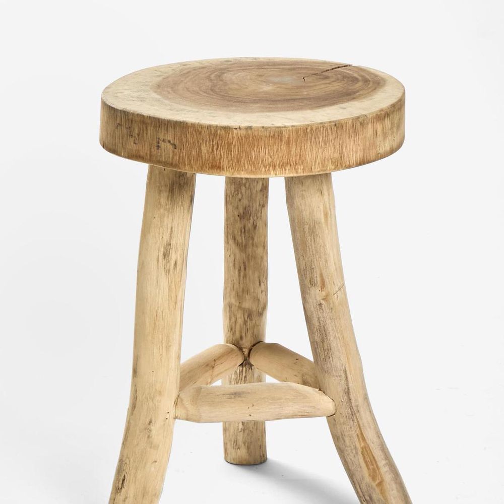 Cancun Wooden Stool - Outdoor Under-Cover