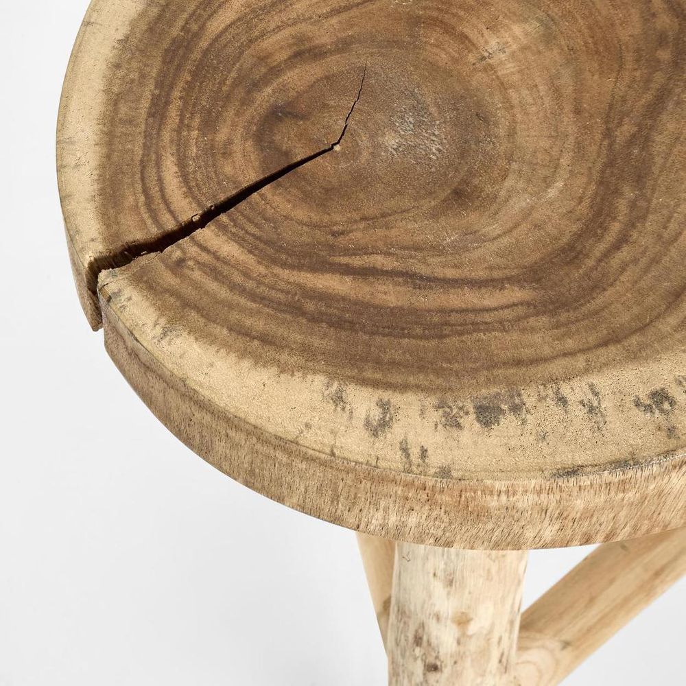 Cancun Wooden Stool - Outdoor Under-Cover