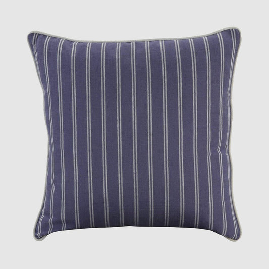 55Cm Throw Cushion Navy/White Stripe