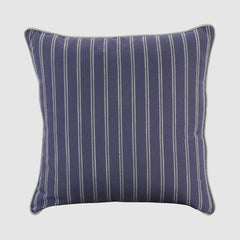 55Cm Throw Cushion Navy/White Stripe