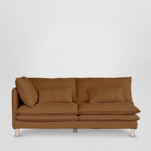 Aura 2 Seater Left Arm Cover Class 7 Brown Sugar
