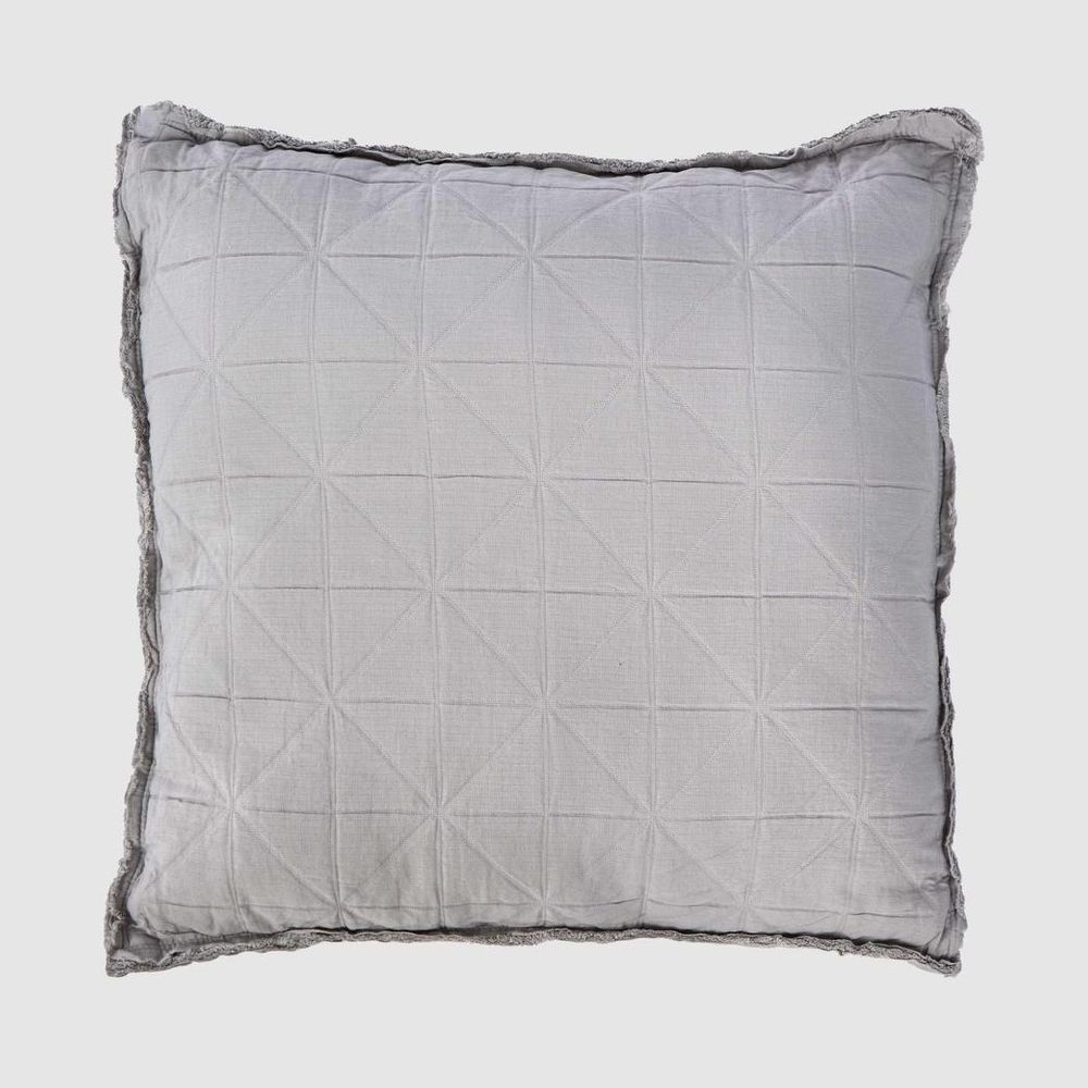 Quilted Cushion Light Grey
