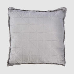 Quilted Cushion Light Grey