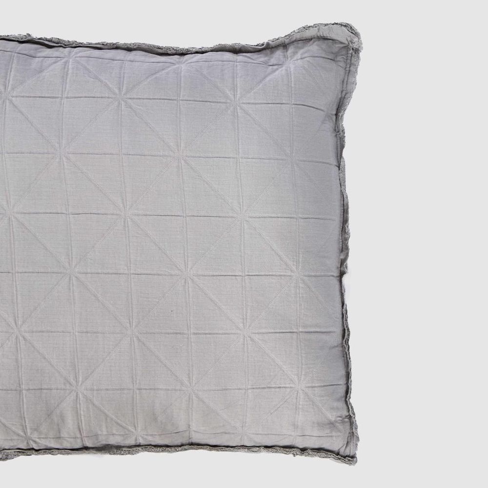 Quilted Cushion Light Grey