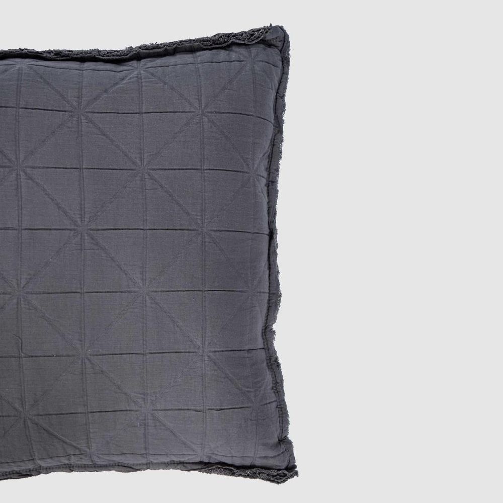 Quilted Cushion Dark Grey