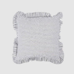 Tick Frill Cushion 50X50 Blue