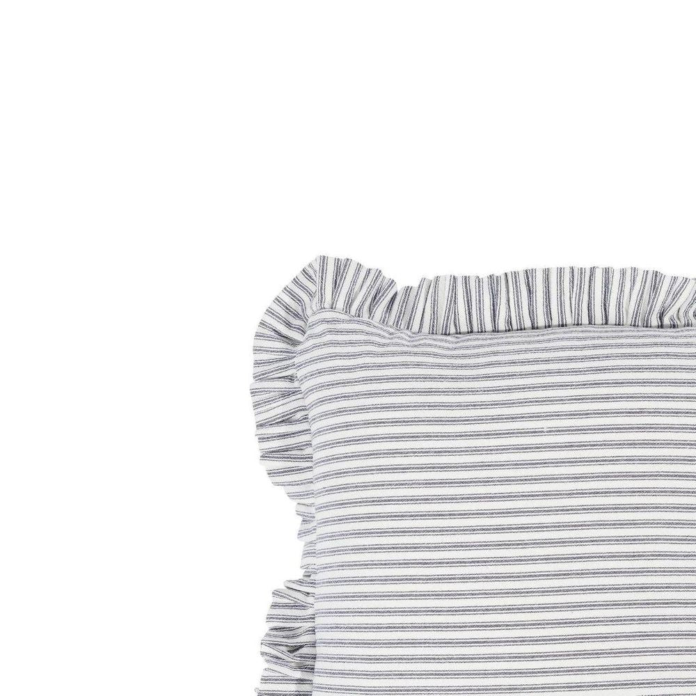 Tick Frill Cushion 50X50 Blue