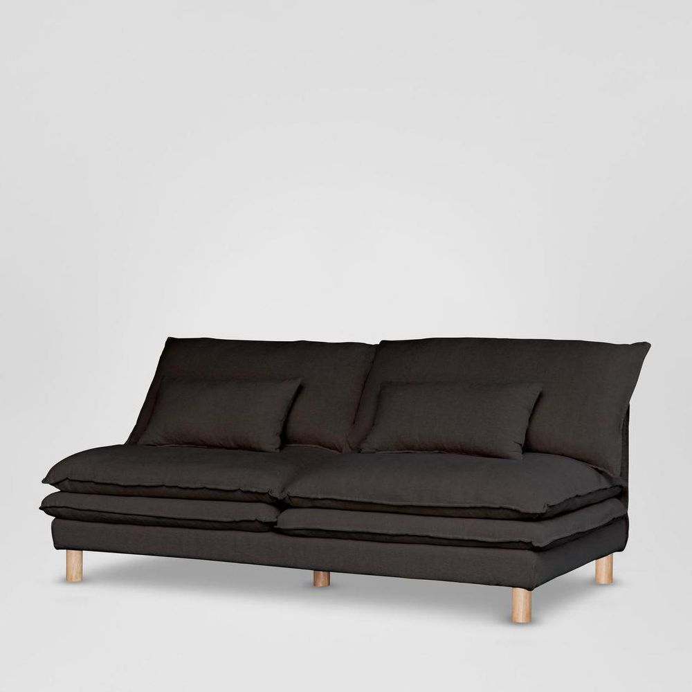 Aura 2 Seater No Arms Cover C7 Black