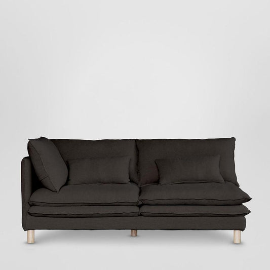 Aura 2 Seater Left Arm Cover Class 7 Black