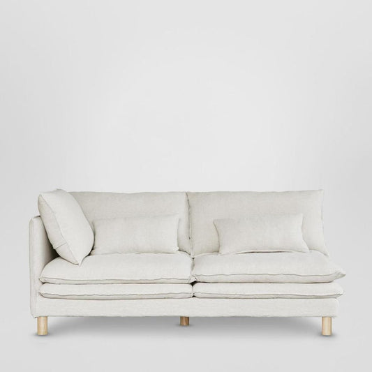 Aura 2 Seater Left Arm Cover Class 7 White