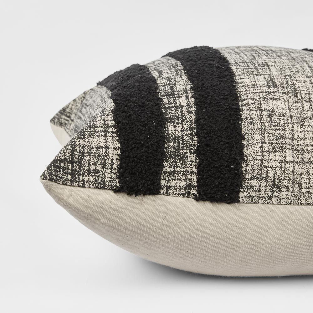 Stanly Cushion Cover 50X50Cm Black/Grey