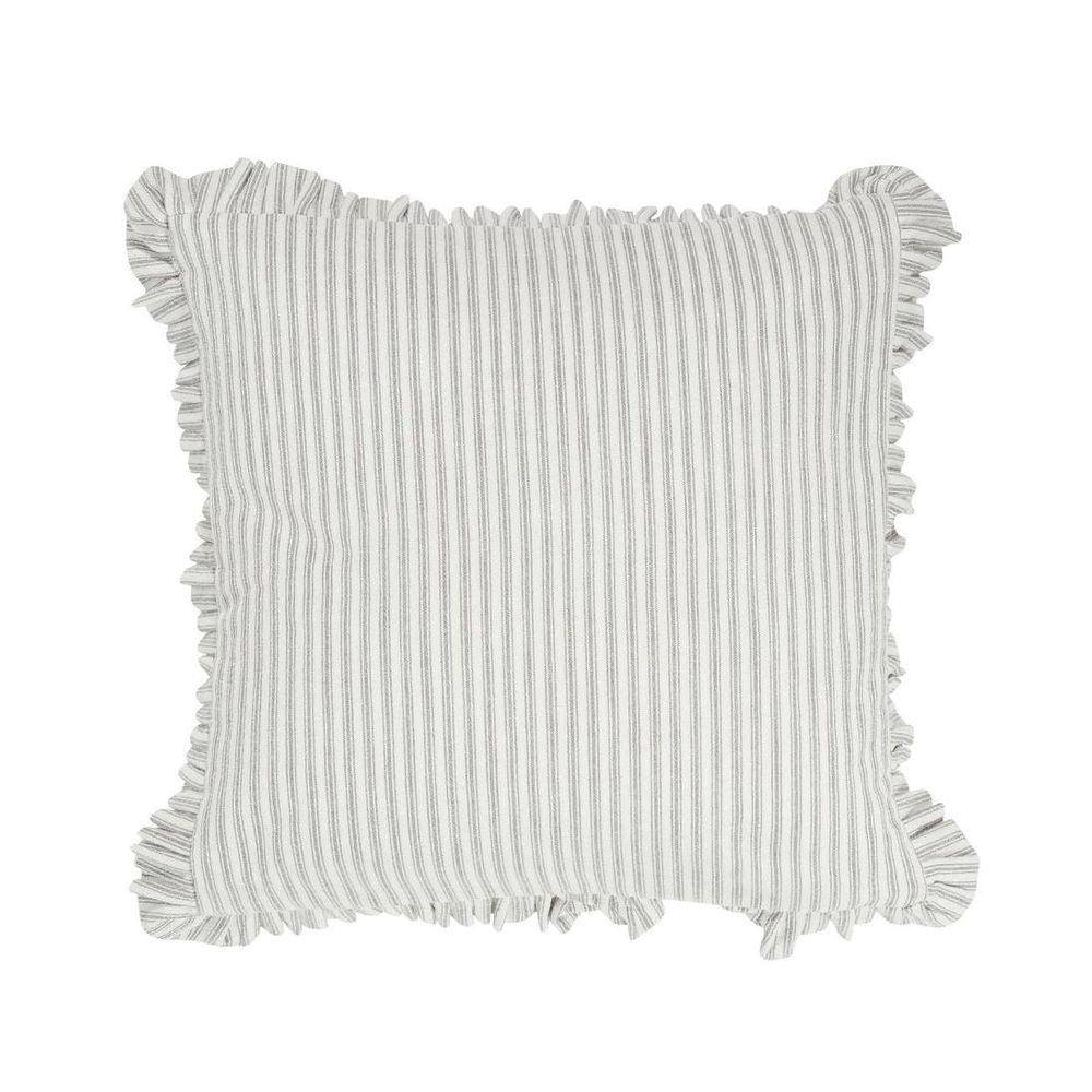 Tick Frill Cushion 50X50 Grey
