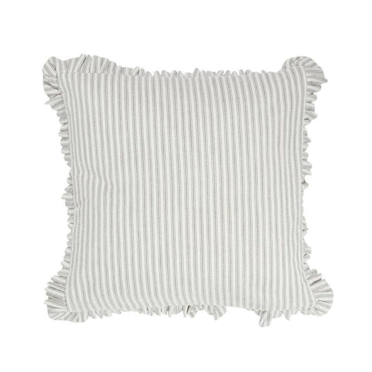 Tick Frill Cushion 50X50 Grey