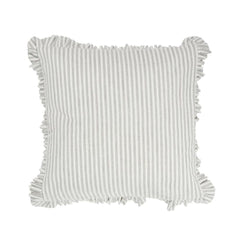 Tick Frill Cushion 50X50 Grey