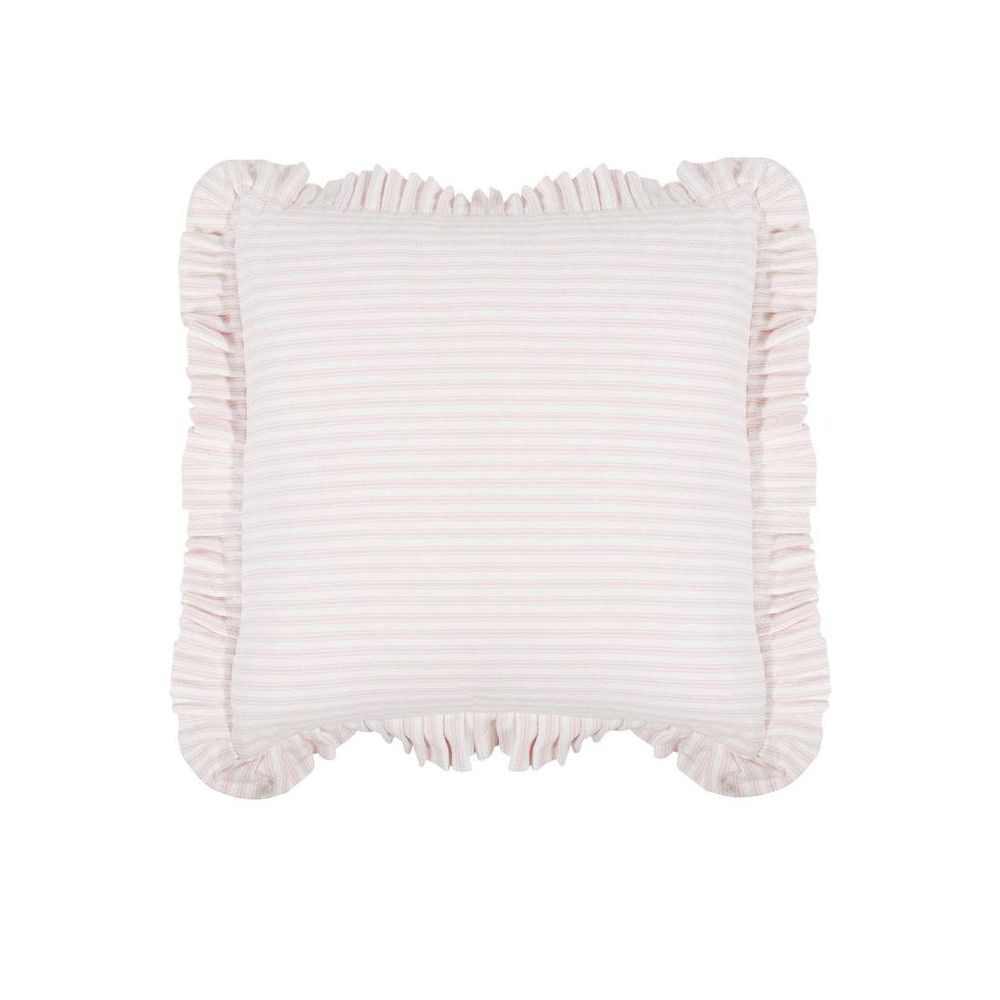 Tick Frill Cushion 50X50 Pink