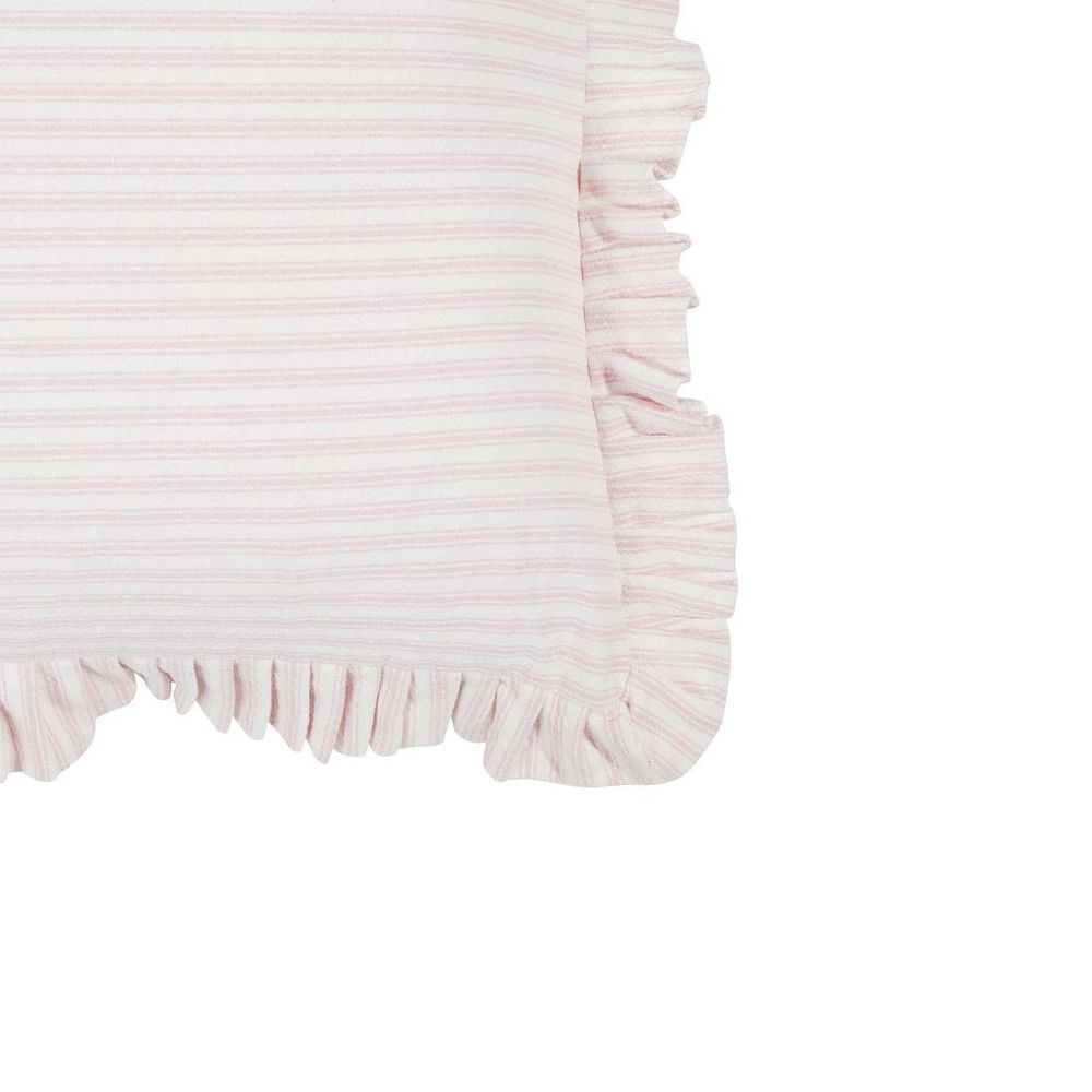 Tick Frill Cushion 50X50 Pink